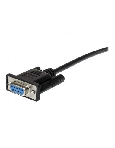 Cable db9 startech 0.5m - macho - hembra - negro