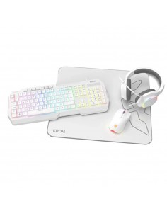 Kit gaming krom kenta pc 4 en 1 rgb blanco