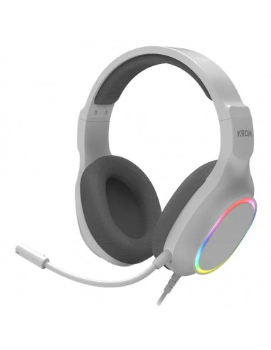 Kit gaming krom kenta pc 4 en 1 rgb blanco