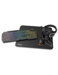 Kit gaming krom kenta pc 4 en 1 rgb negro