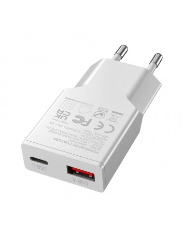 Cargador de pared mars gaming md - gan30w 30w 1x usb tipo c 1 x usb tipo a blanco