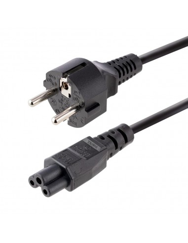 Cable schuko a iec c5 startech 3m - macho - hembra - negro