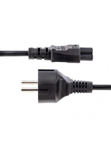 Cable schuko a iec c5 startech 3m - macho - hembra - negro