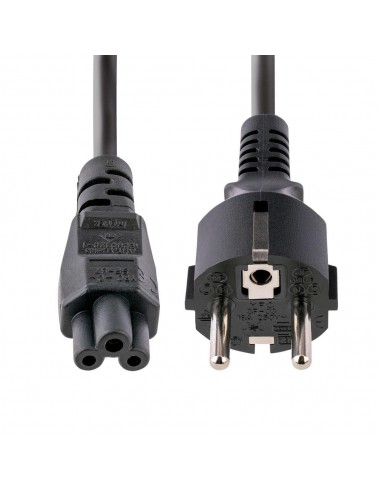 Cable schuko a iec c5 startech 3m - macho - hembra - negro