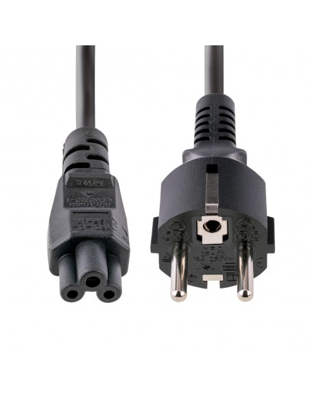 Cable schuko a iec c5 startech 3m - macho - hembra - negro Cable schuko a iec c5 startech 3m - macho - hembra - negro