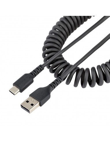 Cable usb tipo a a usb tipo c startech 0.50m - macho - macho - negro rizado