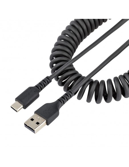 Cable usb tipo a a usb tipo c startech 0.50m - macho - macho - negro rizado