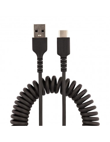 Cable usb tipo a a usb tipo c startech 0.50m - macho - macho - negro rizado
