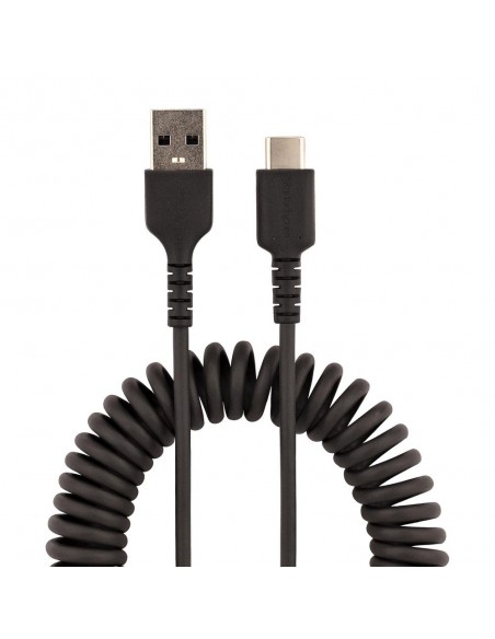 Cable usb tipo a a usb tipo c startech 0.50m - macho - macho - negro rizado