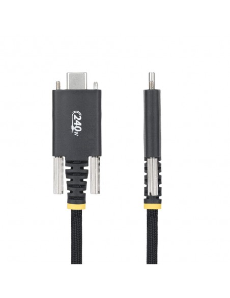 Cable usb tipo c a usb tipo c con fijacion por tornillo startech 2m - macho - macho - negro