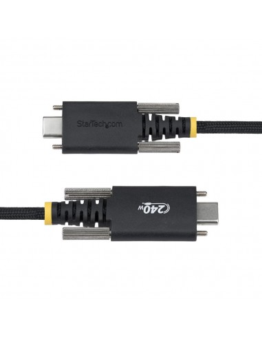 Cable usb tipo c a usb tipo c con fijacion por tornillo startech 2m - macho - macho - negro