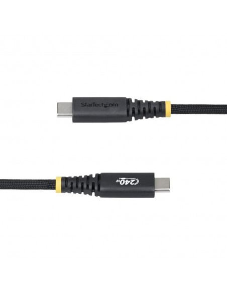 Cable usb tipo c a usb tipo c con fijacion por tornillo startech 2m - macho - macho - negro