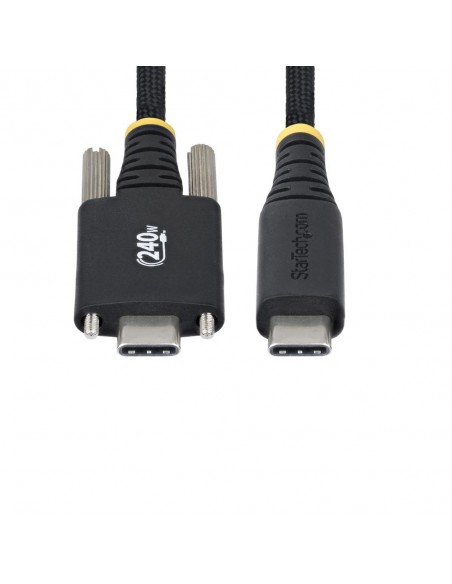 Cable usb tipo c a usb tipo c con fijacion por tornillo startech 2m - macho - macho - negro