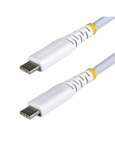 Cable usb tipo c startech 1m - macho - macho - blanco trenzado