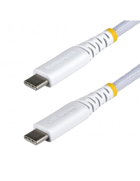 Cable usb tipo c startech 1m - macho - macho - blanco trenzado