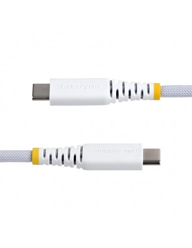 Cable usb tipo c startech 3m - macho - macho - blanco trenzado