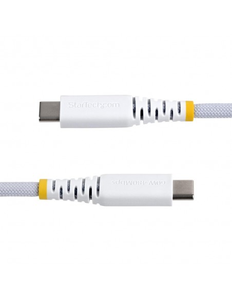 Cable usb tipo c startech 0.30m - macho - macho - blanco trenzado Cable usb tipo c startech 0.30m - macho - macho - blanco trenzado