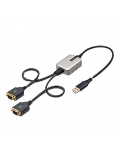 Cable usb tipo a a 2x rs232 db9 startech 0.60m - macho - macho