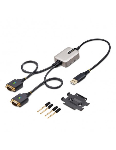 Cable usb tipo a a 2x rs232 db9 startech 0.60m - macho - macho Cable usb tipo a a 2x rs232 db9 startech 0.60m - macho - macho
