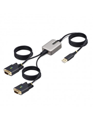 Cable usb tipo a a 2x rs232 db9 startech 4m - macho - macho