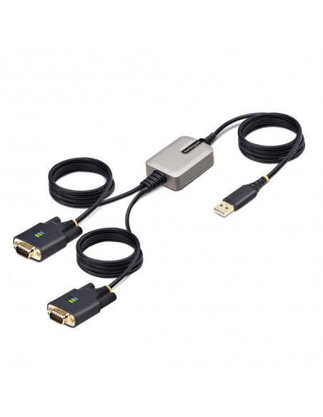 Cable usb tipo a a 2x rs232 db9 startech 4m - macho - macho