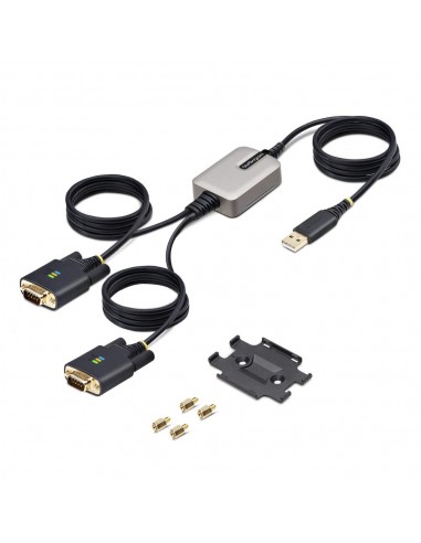 Cable usb tipo a a 2x rs232 db9 startech 4m - macho - macho