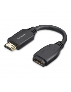 Cable hdmi 4k startech 0.15m - macho - hembra - negro