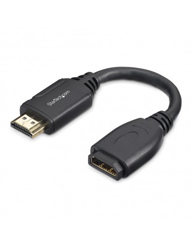 Cable hdmi 4k startech 0.15m - macho - hembra - negro
