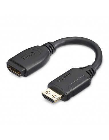 Cable hdmi 4k startech 0.15m - macho - hembra - negro