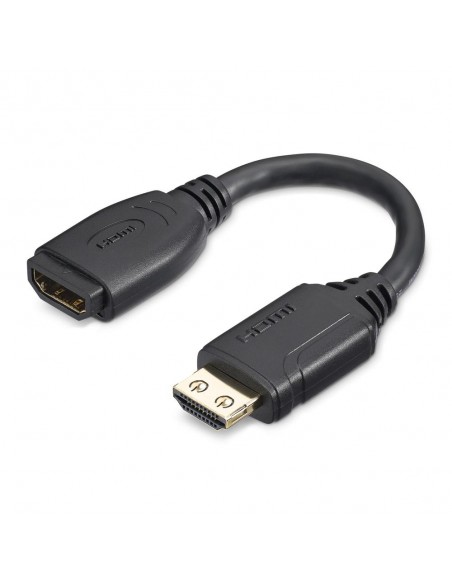 Cable hdmi 4k startech 0.15m - macho - hembra - negro