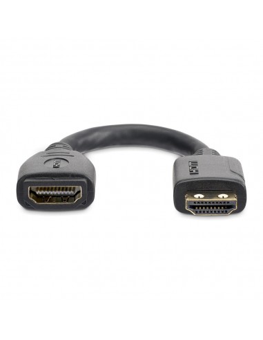 Cable hdmi 4k startech 0.15m - macho - hembra - negro