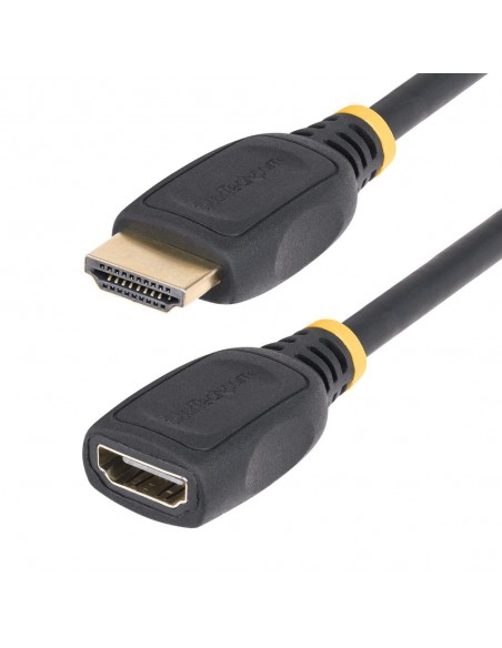 Cable hdmi 4k startech 0.5m - macho - hembra - negro