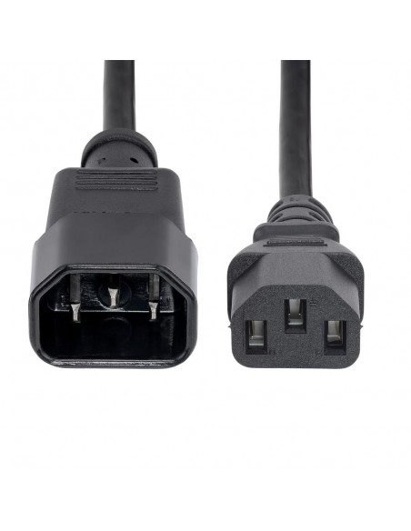 Cable iec c14 a iec c13 startech 1m - macho - hembra - negro