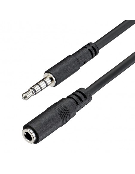 Cable mini jack 3.5mm startech 1m - macho - hembra - negro