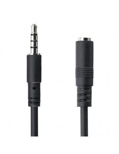 Cable mini jack 3.5mm startech 1m - macho - hembra - negro