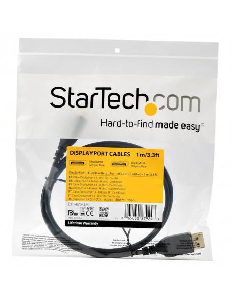 Cable displayport startech 1m - macho - macho - negro Cable displayport startech 1m - macho - macho - negro