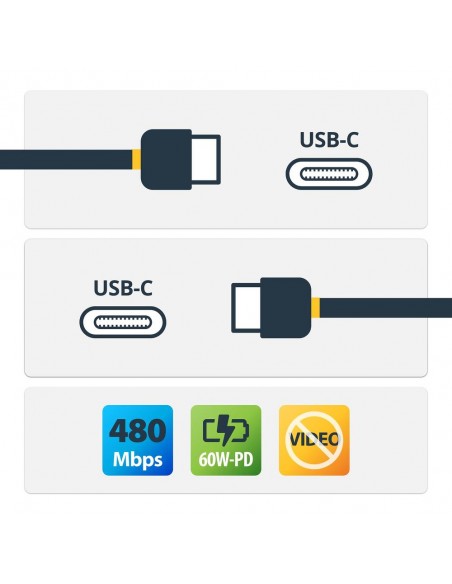 Cable ubs tipo c startech 1m - macho - macho - negro Cable ubs tipo c startech 1m - macho - macho - negro