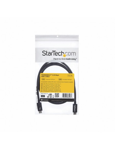 Cable usb tipo c startech 1m - macho - macho - negro Cable usb tipo c startech 1m - macho - macho - negro