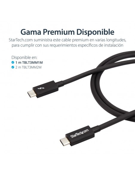 Cable usb tipo c startech 1m - macho - macho - negro Cable usb tipo c startech 1m - macho - macho - negro