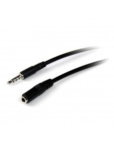 Cable jack 3.5mm startech 2m - macho - hembra - negro