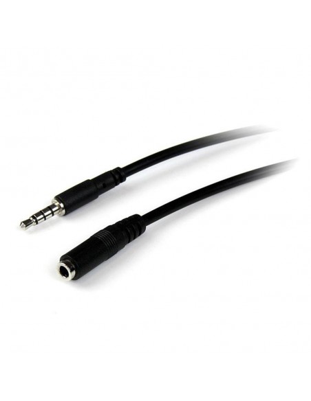 Cable jack 3.5mm startech 2m - macho - hembra - negro