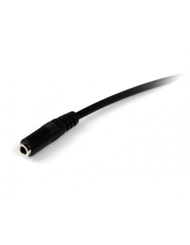 Cable jack 3.5mm startech 2m - macho - hembra - negro