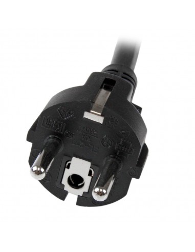 Cable schuko a c19 startech 2m - macho - hembra - negro