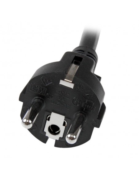 Cable schuko a c19 startech 2m - macho - hembra - negro