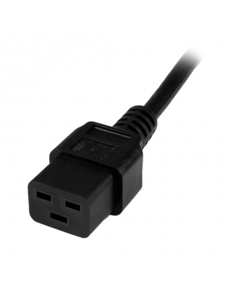 Cable schuko a c19 startech 2m - macho - hembra - negro