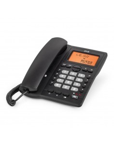 Telefono fijo spc office id 2 lcd negro mute - 24 melodias - tecla r - 4 memorias directas
