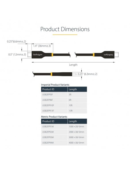 Cable usb tipo c startech 2m - macho - macho - negro Cable usb tipo c startech 2m - macho - macho - negro