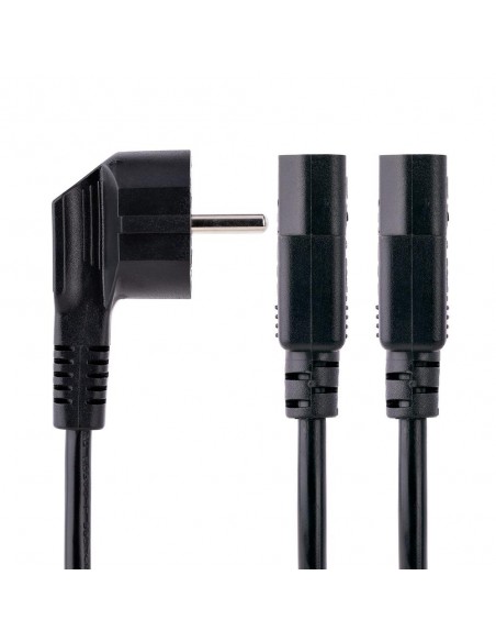 Cable schuko a 2x c13 startech 2m - macho - hembra - negro Cable schuko a 2x c13 startech 2m - macho - hembra - negro