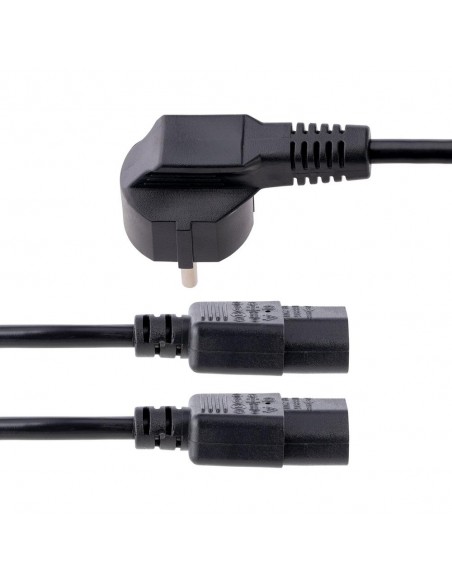 Cable schuko a 2x c13 startech 2m - macho - hembra - negro Cable schuko a 2x c13 startech 2m - macho - hembra - negro