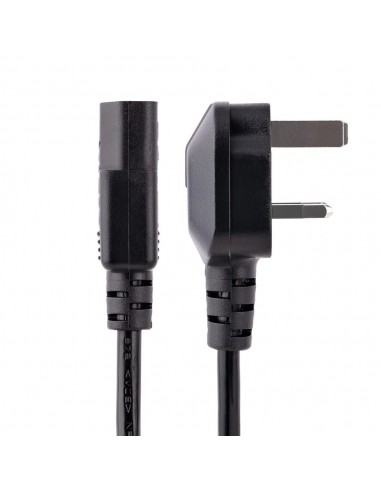Cable bs1363 a c13 startech 3m - macho - hembra - negro